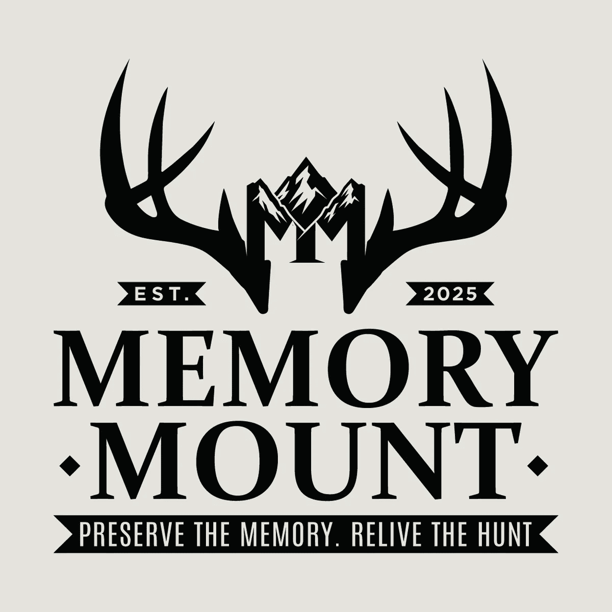 Memory Mount logo: Preserve the memory. Relive the hunt.